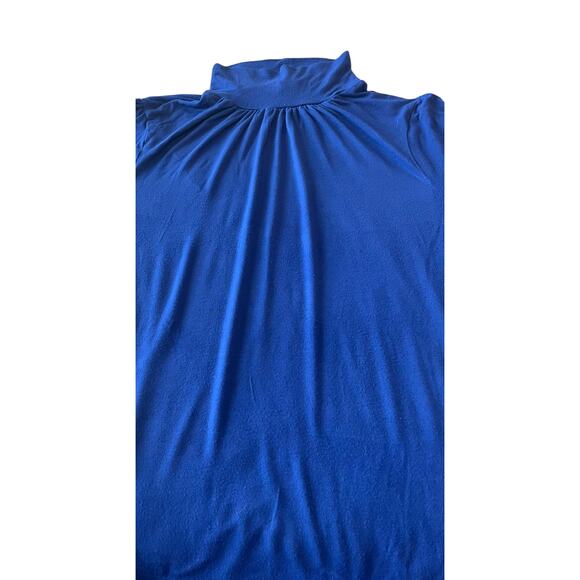 AUGUST SILK OPTIONS LONG SLEEVE TURTLENECK TOP, WOMENS, XL, NAVY BLUE - Picture 8 of 12